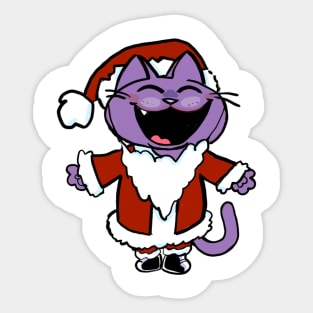 santa cat Sticker